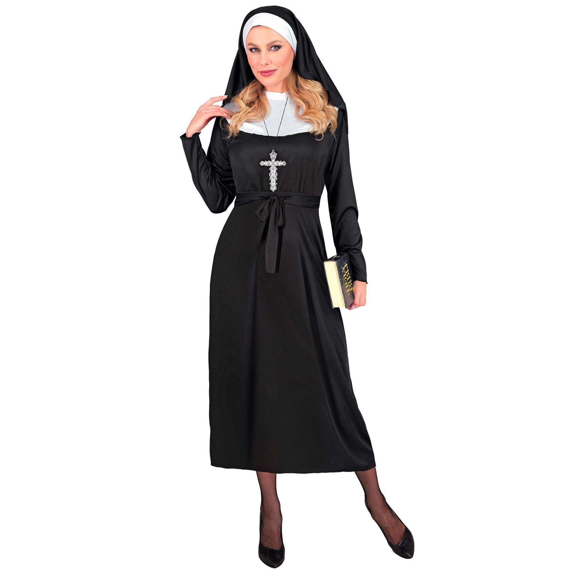 "NONNE" (Kleid, Gürtel, Haube) – Detailansicht