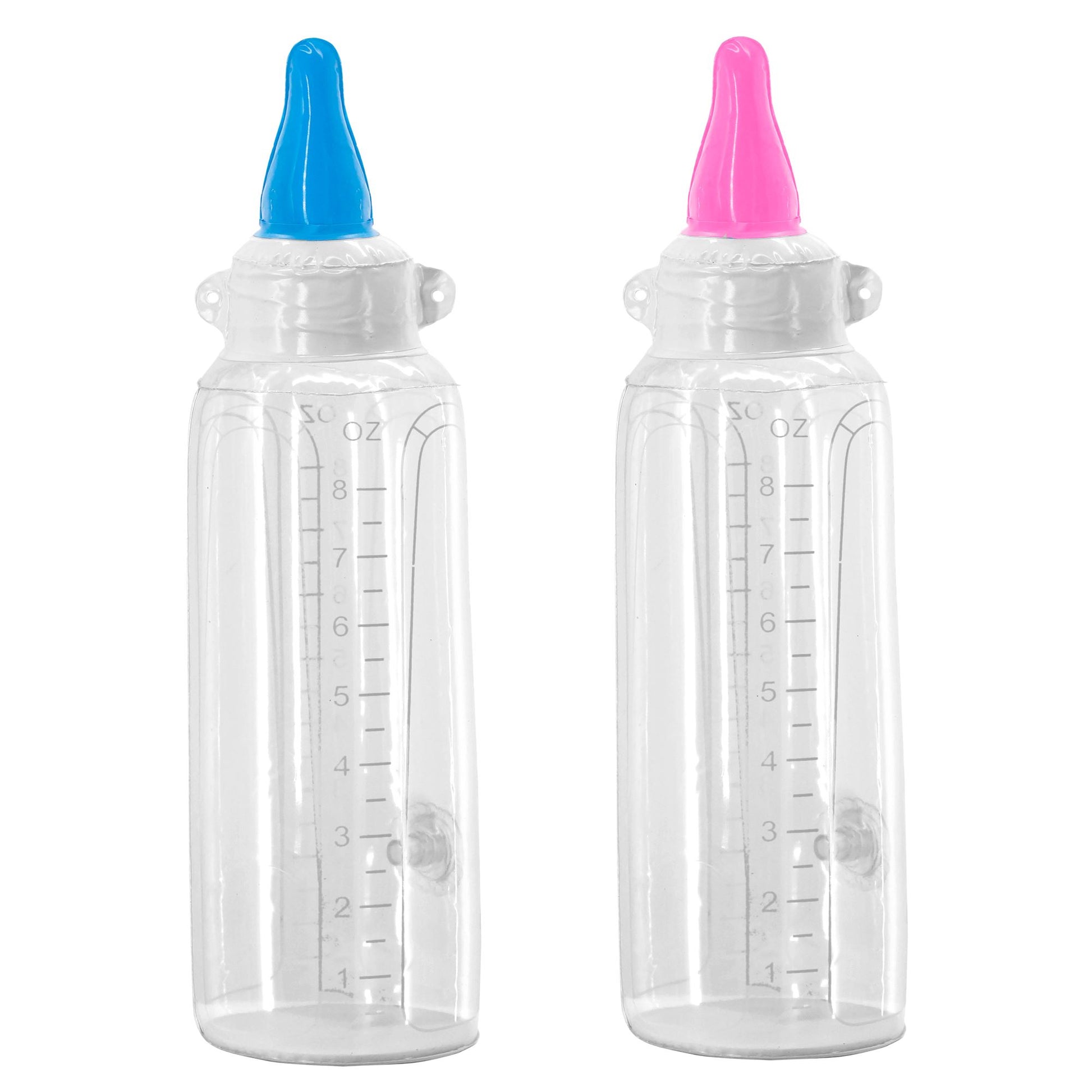 "NUCKELFLASCHE AUFBLASBAR" 30 cm -in 2 Farben sort – Vorderansicht