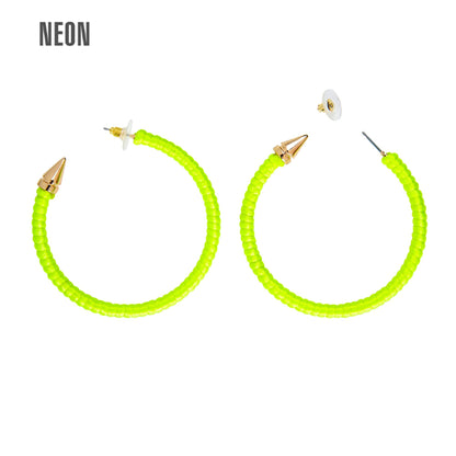 "OHRRINGE NEON GELB" – Vorderansicht