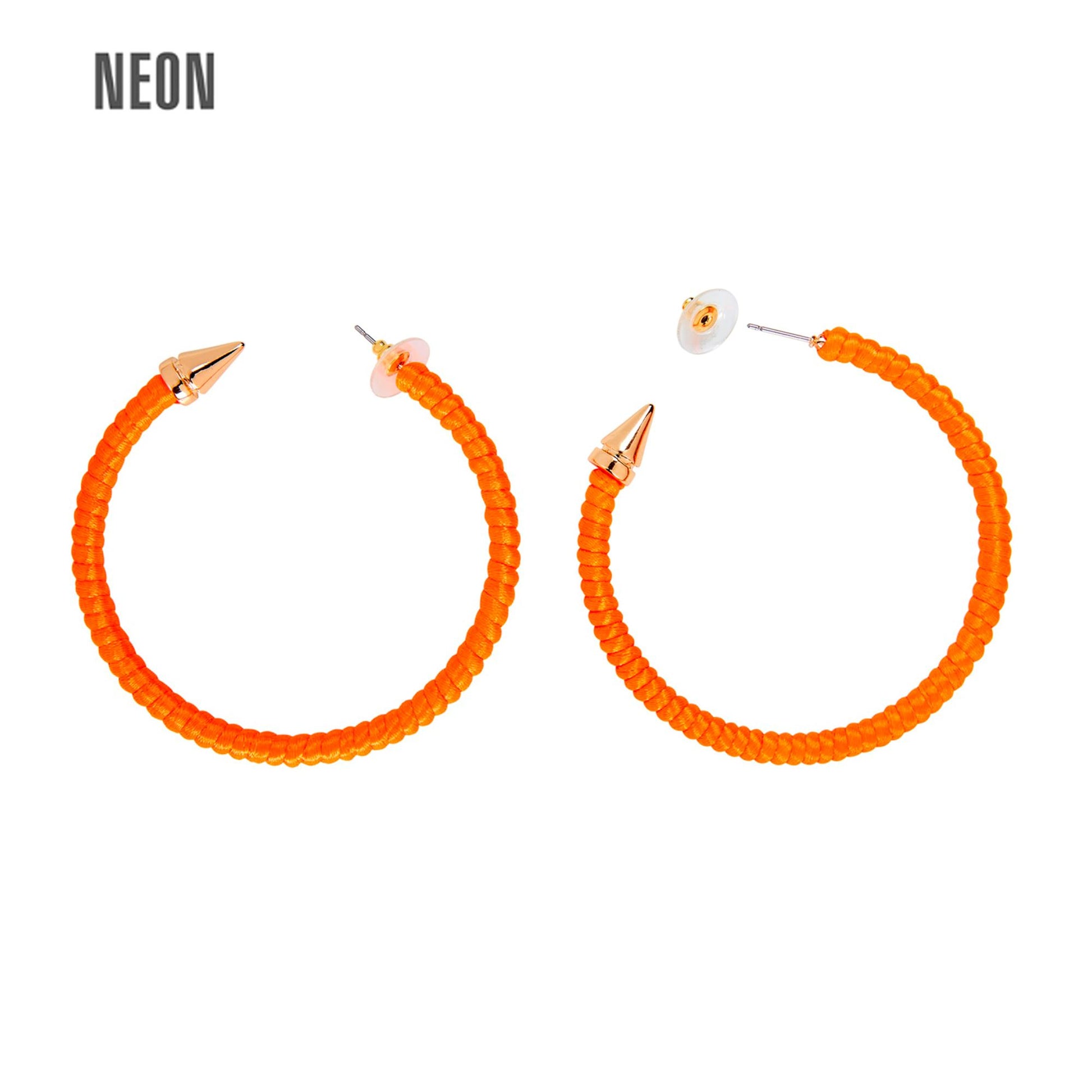 "OHRRINGE NEON ORANGE" – Vorderansicht