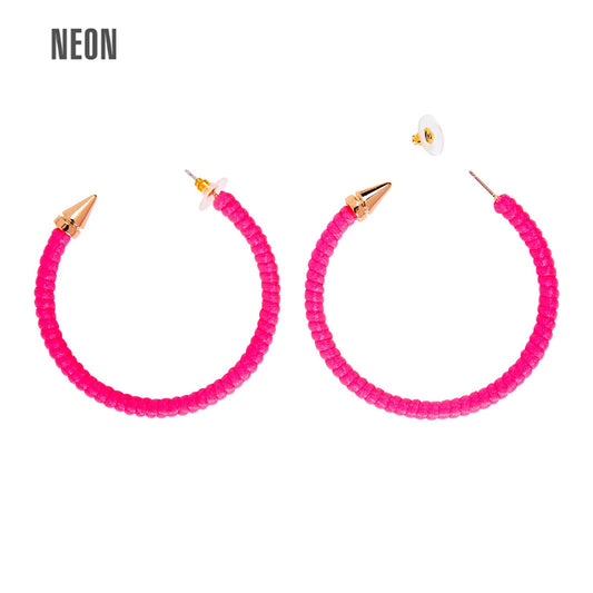 "OHRRINGE NEON PINK" – Vorderansicht