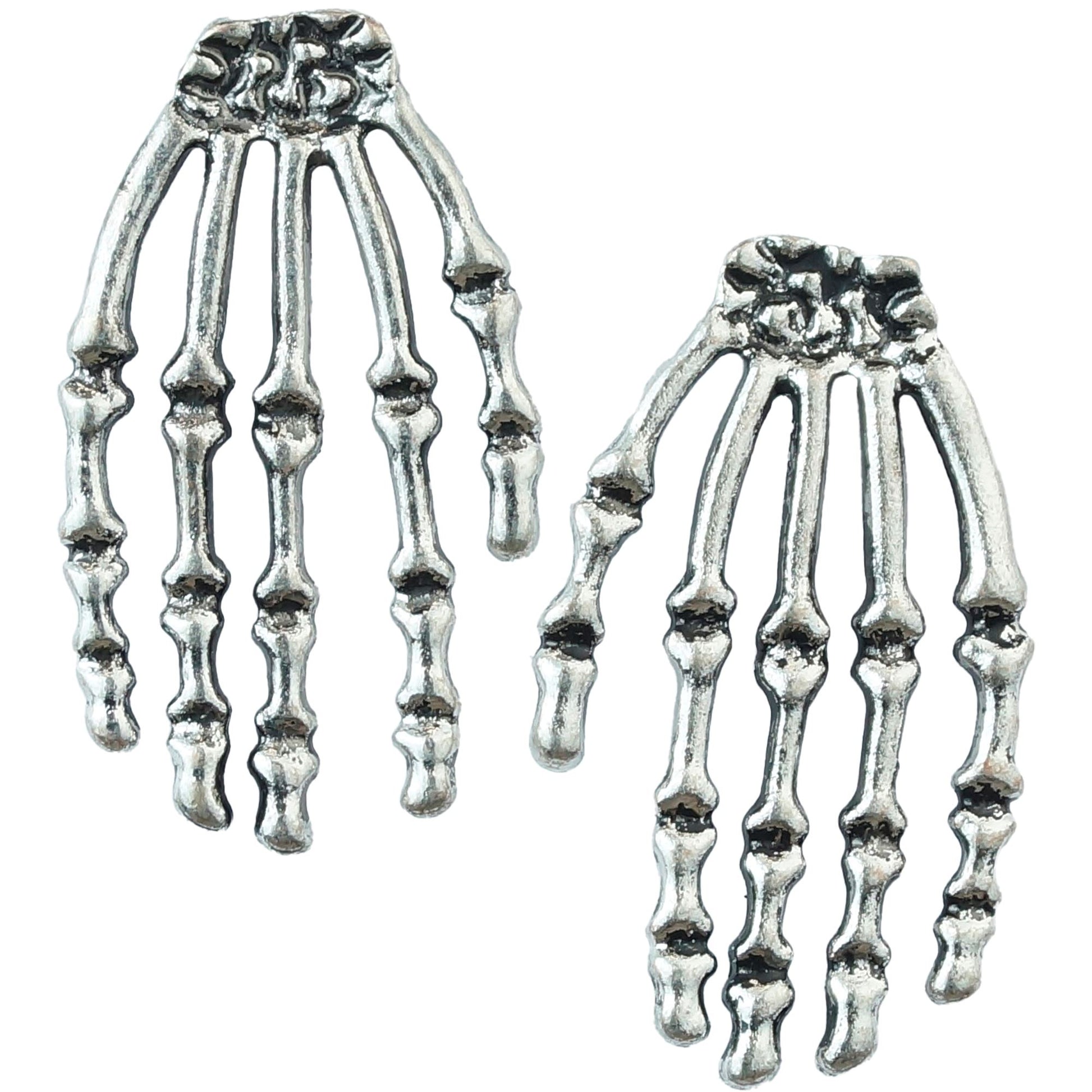"OHRRINGE SKELETTHAND" – Vorderansicht