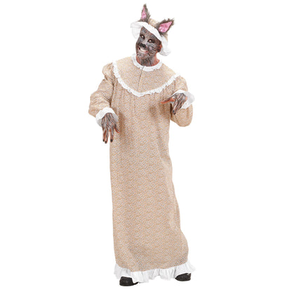 "OMA BÖSER WOLF" (Kleid, Haube) – Vorderansicht