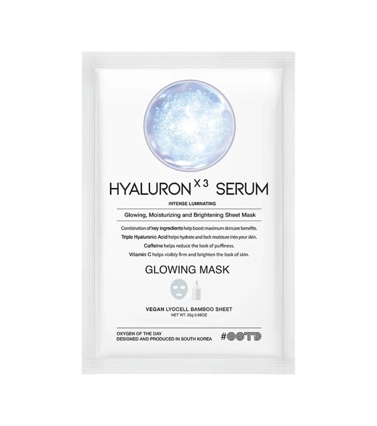 #OOTD Hyaluron x3 Illuminating Sheet Mask für das Gesicht 25 g