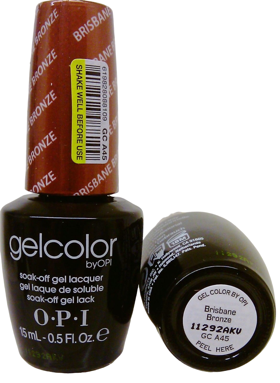 Opi Opi, Gel Color, Semi-permanenter Nagellack, GC A45, Brisbane Bronze, 15 ml Regular