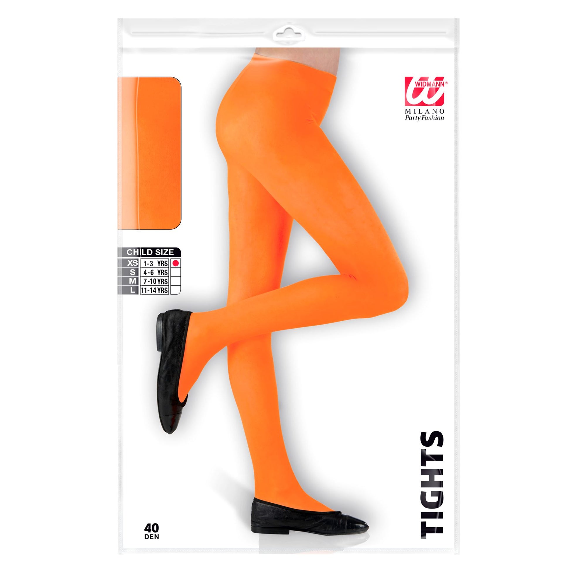 "ORANGEFARBENE STRUMPFHOSE" 40 DEN – Detailansicht