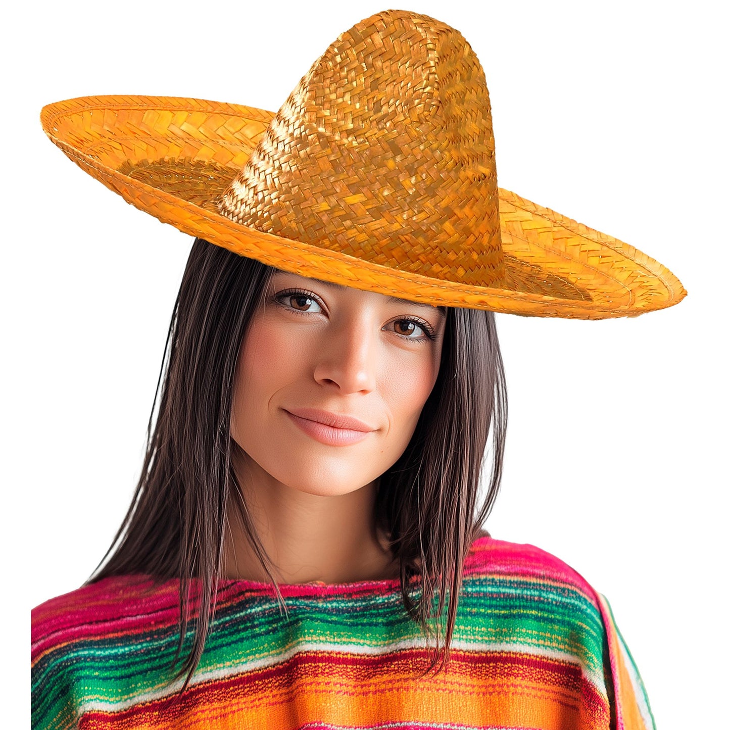 "ORANGEFARBENER SOMBRERO" 48 cm – Detailansicht