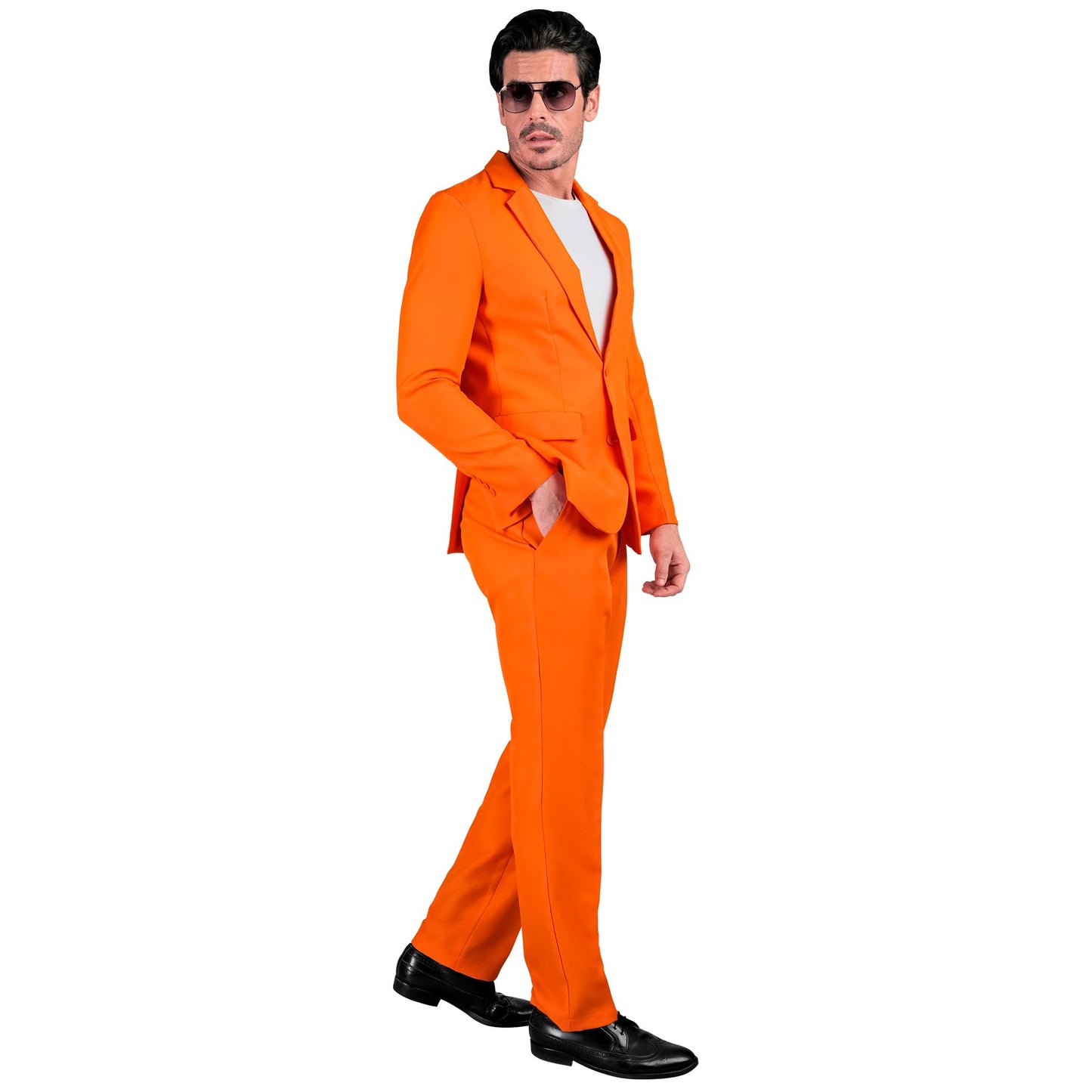"ORANGENER PARTY FASHION ANZUG" (Jackett, Hose) – Ansicht 3