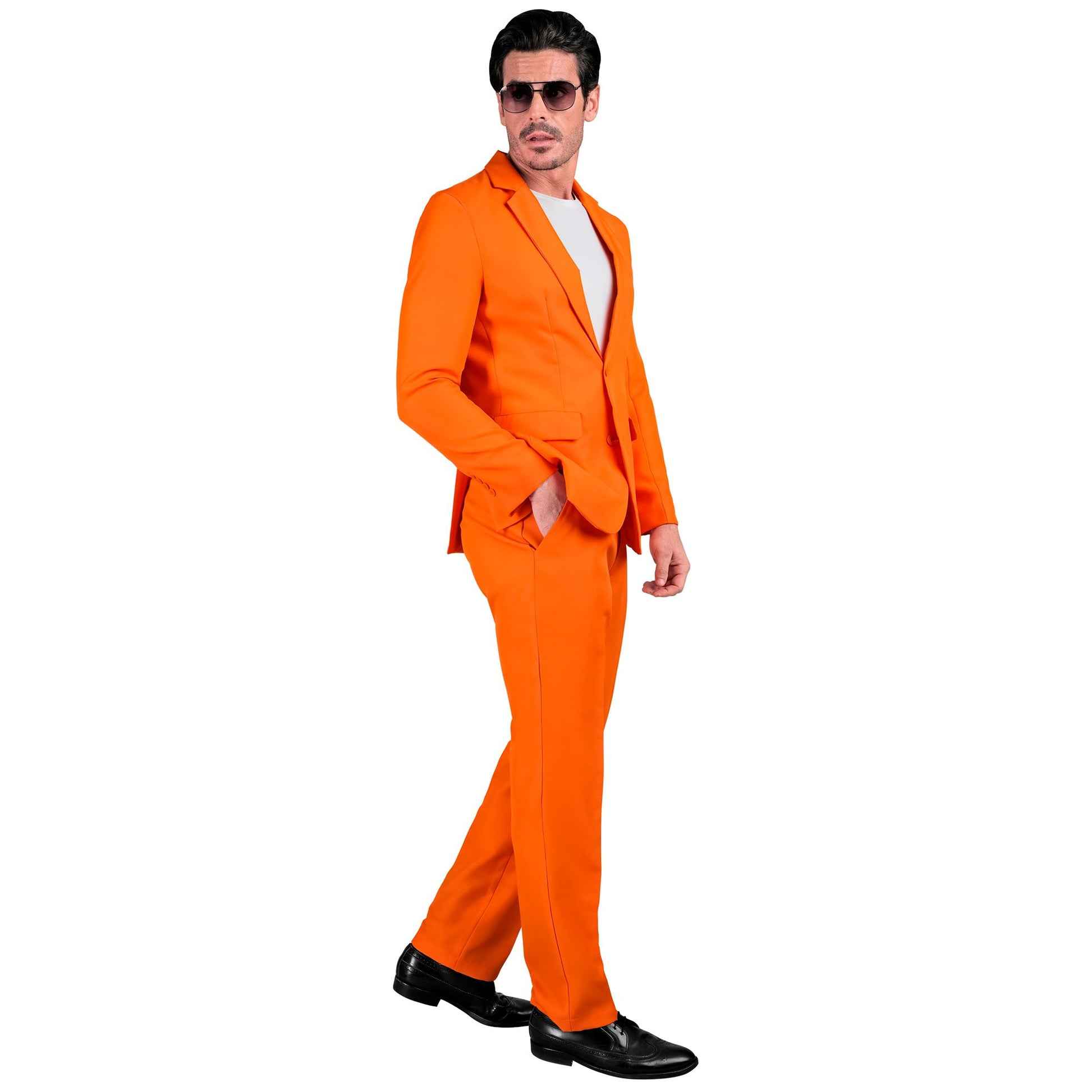 "ORANGENER PARTY FASHION ANZUG" (Jackett, Hose) – Ansicht 3
