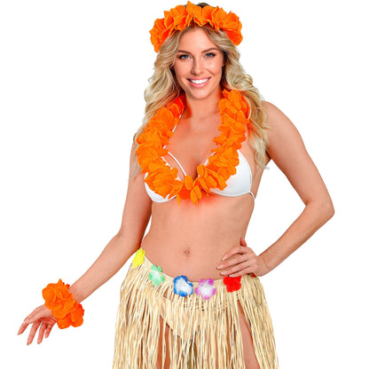 "ORANGENES HAWAII-SET" (Halskette, Sitrnband, Armband) – Ansicht 4