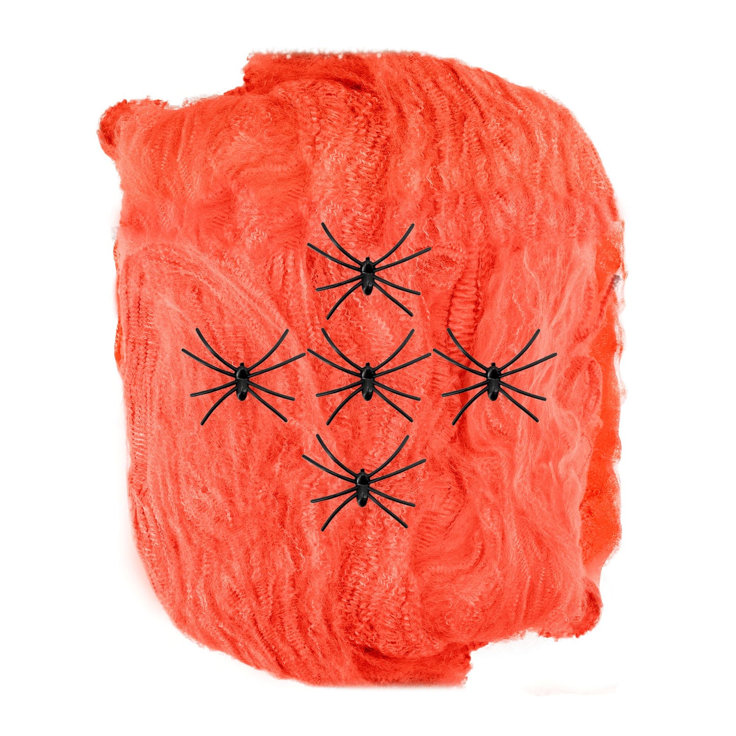 "ORANGENES SPINNENNETZ 100 g MIT 5 SPINNEN" – Detailansicht