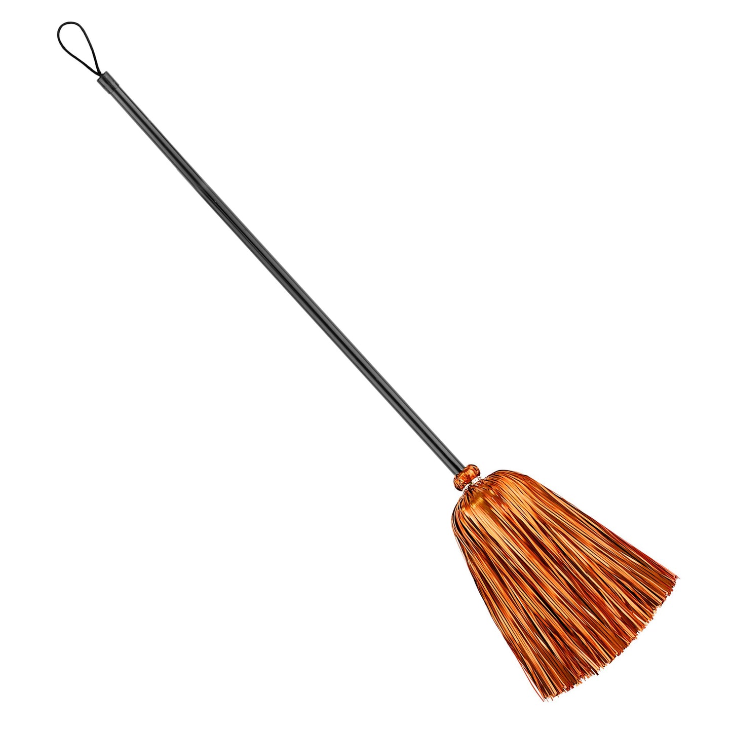"ORANGER LAMETTA HEXENBESEN" 92 cm – Vorderansicht