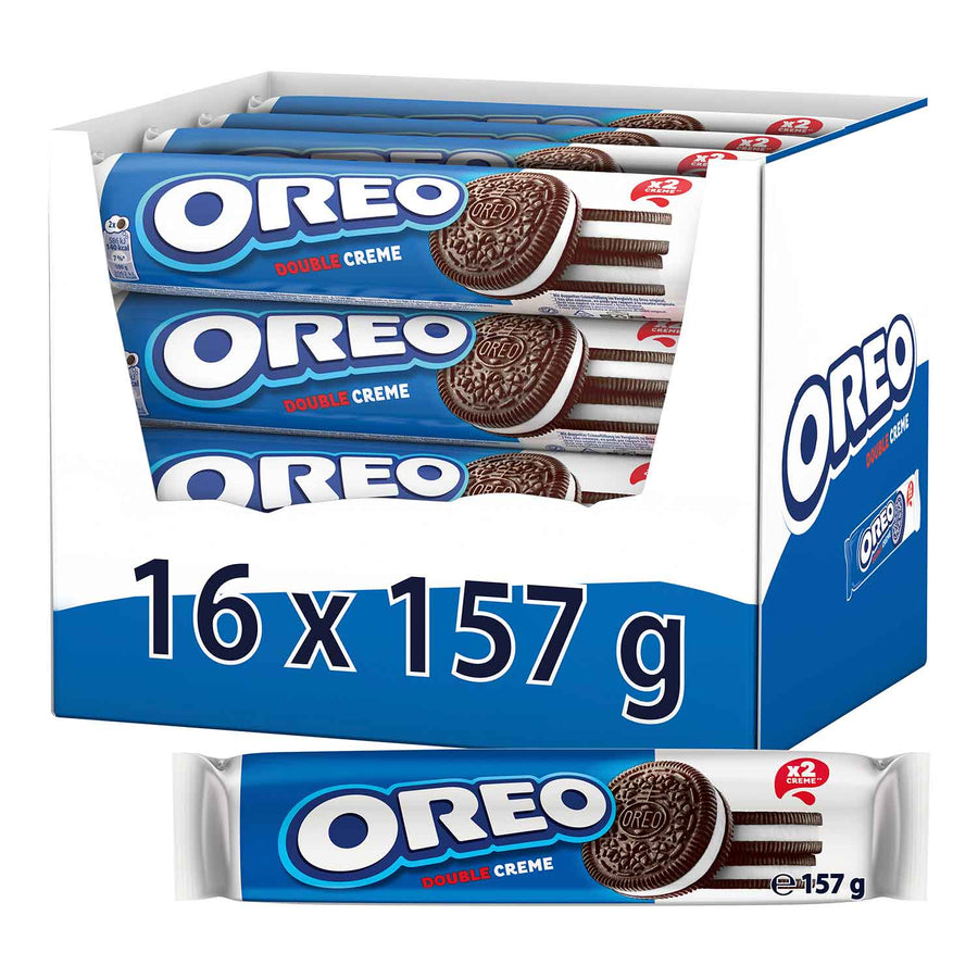 Oreo Double Creme 157g Doppelkekse aus Kakao-Gebäck mit Vanille Creme Füllung