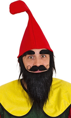 Orlob Zwergenbart Set – Bart, Schnurrbart & Augenbrauen Weiß, Schwarz, Tizian - Fasnacht24.ch