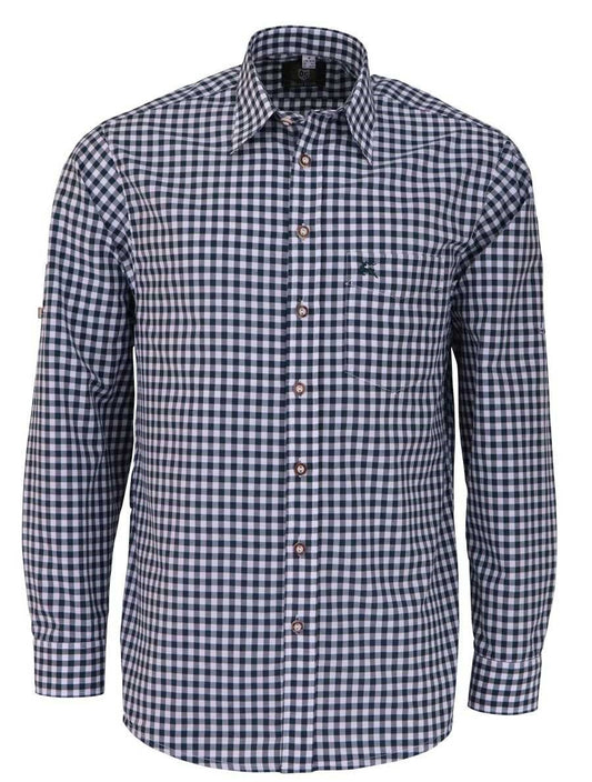 Plaid Hemd OS Trachten – Regular Fit, Dunkelgrün, Langarm - Fasnacht24.ch