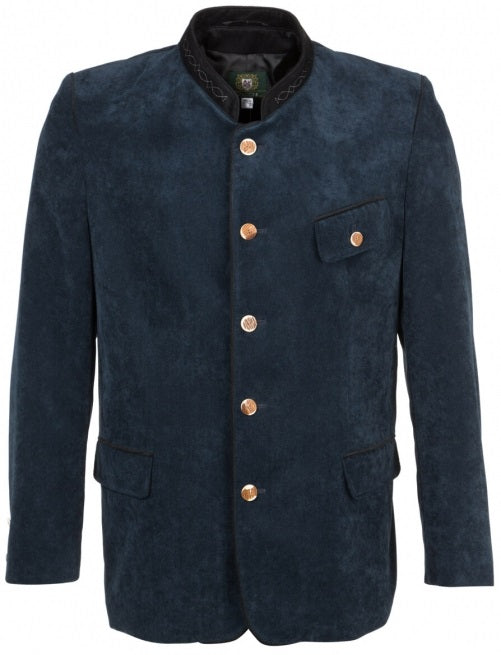 Trachtenjanker Herren – OS Trachten Navy Blue Feiner Cord - Fasnacht24.ch