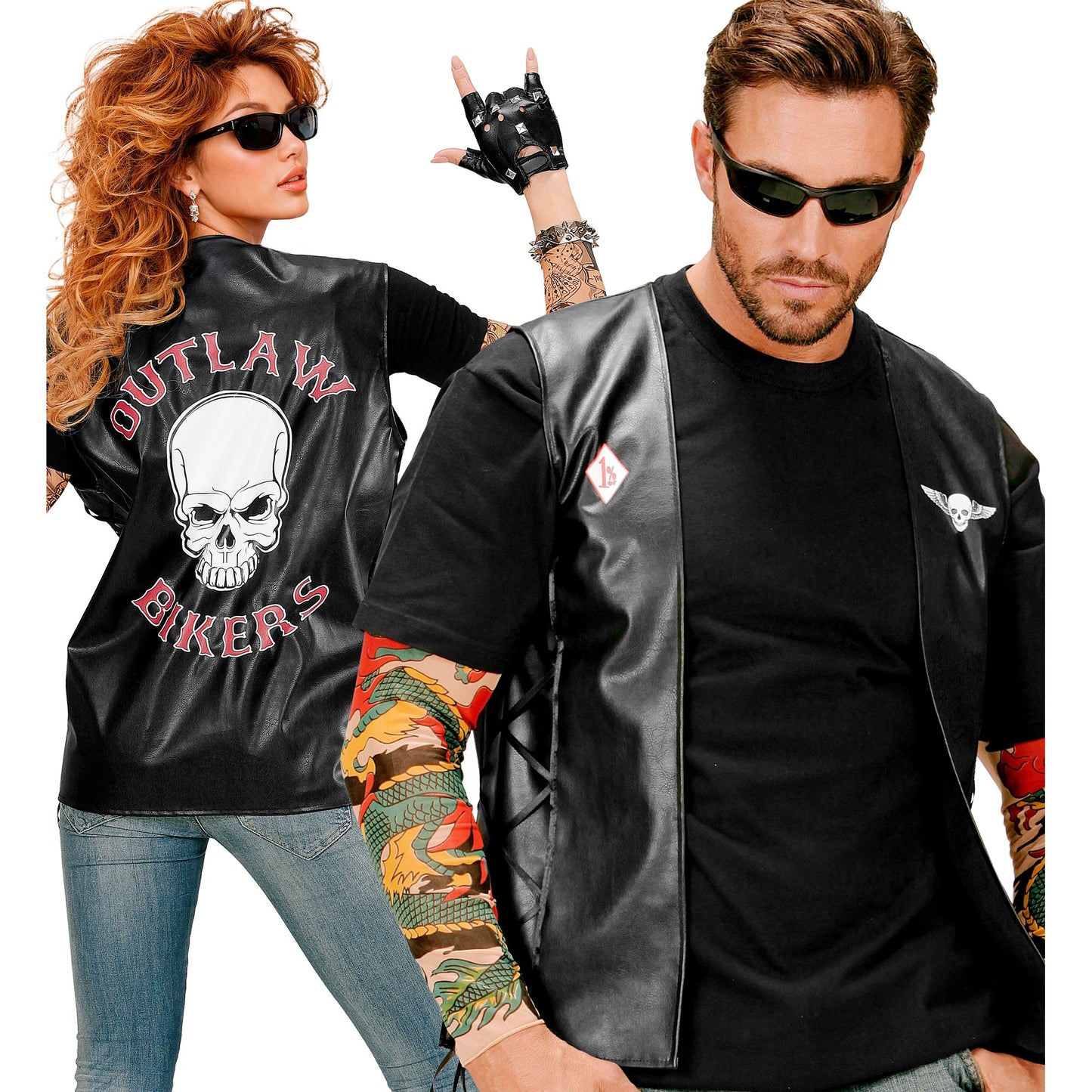 "OUTLAW BIKERS" (WESTE) – Vorderansicht