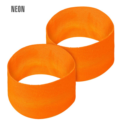 Paar "NEON ORANGE ARMBÄNDER" – Vorderansicht