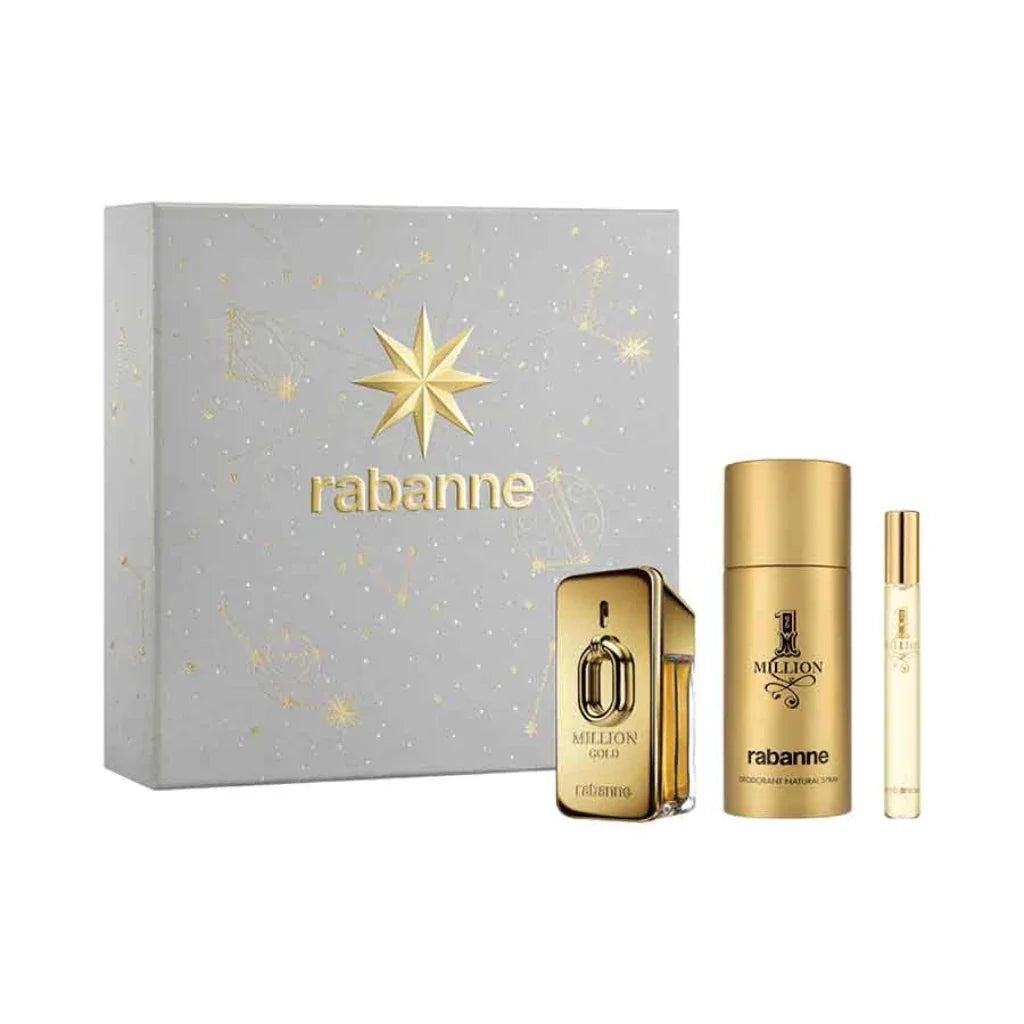 Paco Rabanne Million Gold Intense Set Eau de Parfum 50 ml mit Gel 100 ml