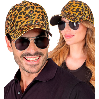 "PAILLETTEN BASECAP IN LEOPARDENMUSTER" – Ansicht 3