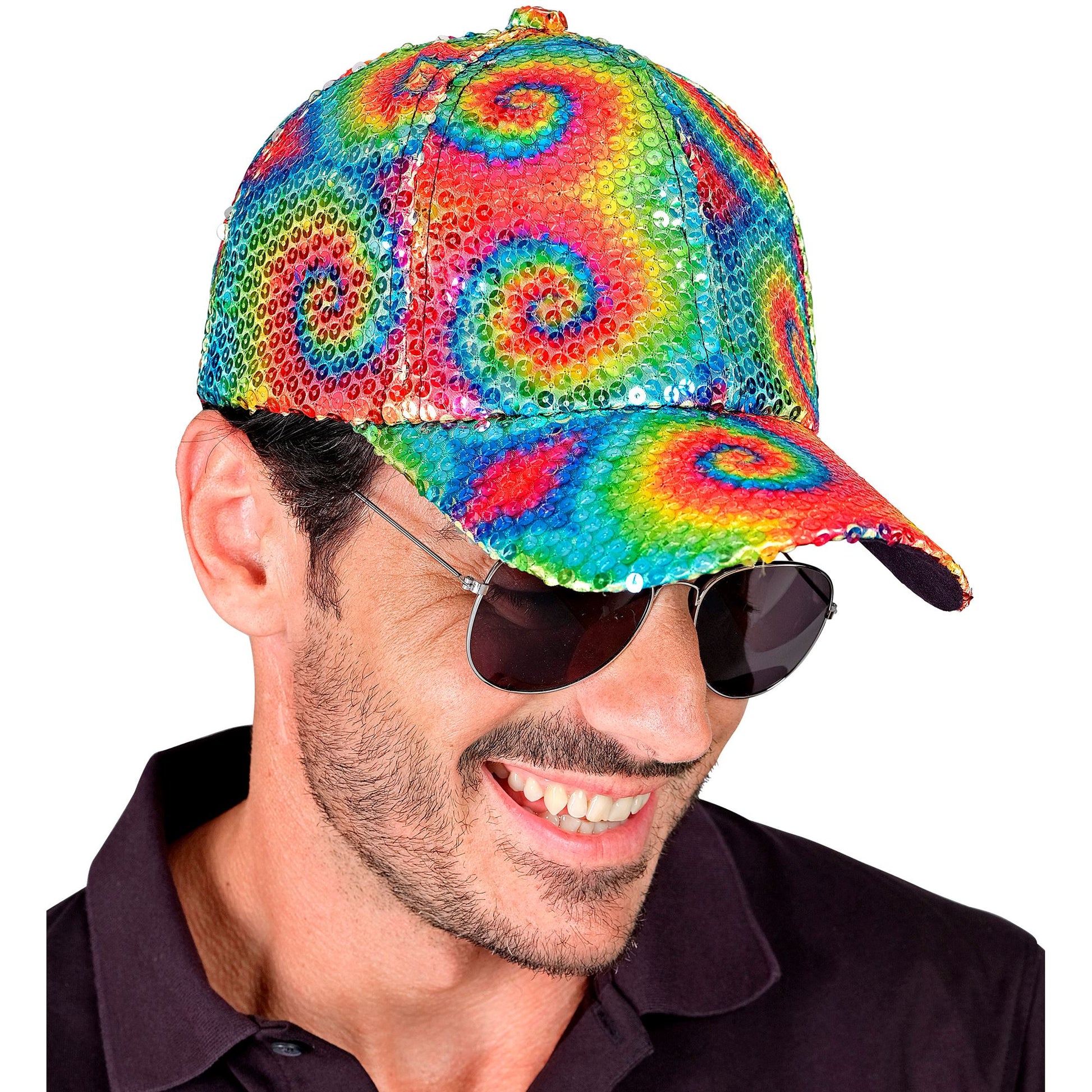 "PAILLETTEN BASECAP IN TIE-DYE MUSTER" – Ansicht 6