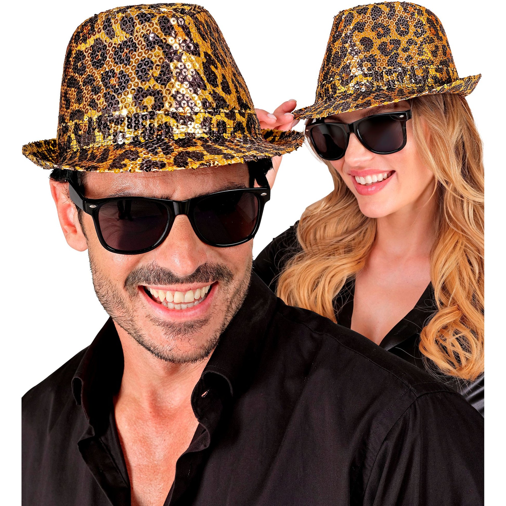 "PAILLETTEN FEDORA IN LEOPARDENMUSTER" – Ansicht 3
