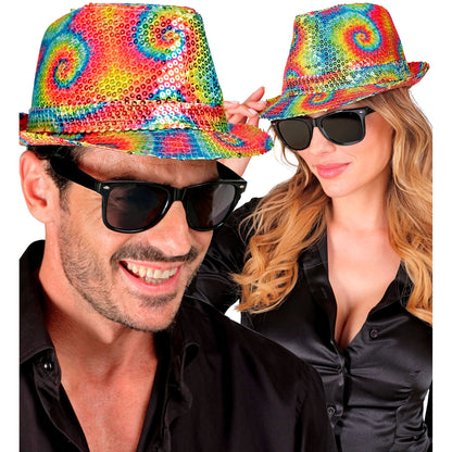 "PAILLETTEN FEDORA IN TIE-DYE MUSTER" – Ansicht 3