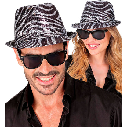 "PAILLETTEN FEDORA IN ZEBRAMUSTER" – Ansicht 3