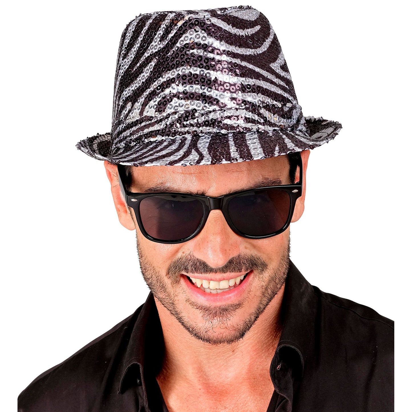 "PAILLETTEN FEDORA IN ZEBRAMUSTER" – Ansicht 4