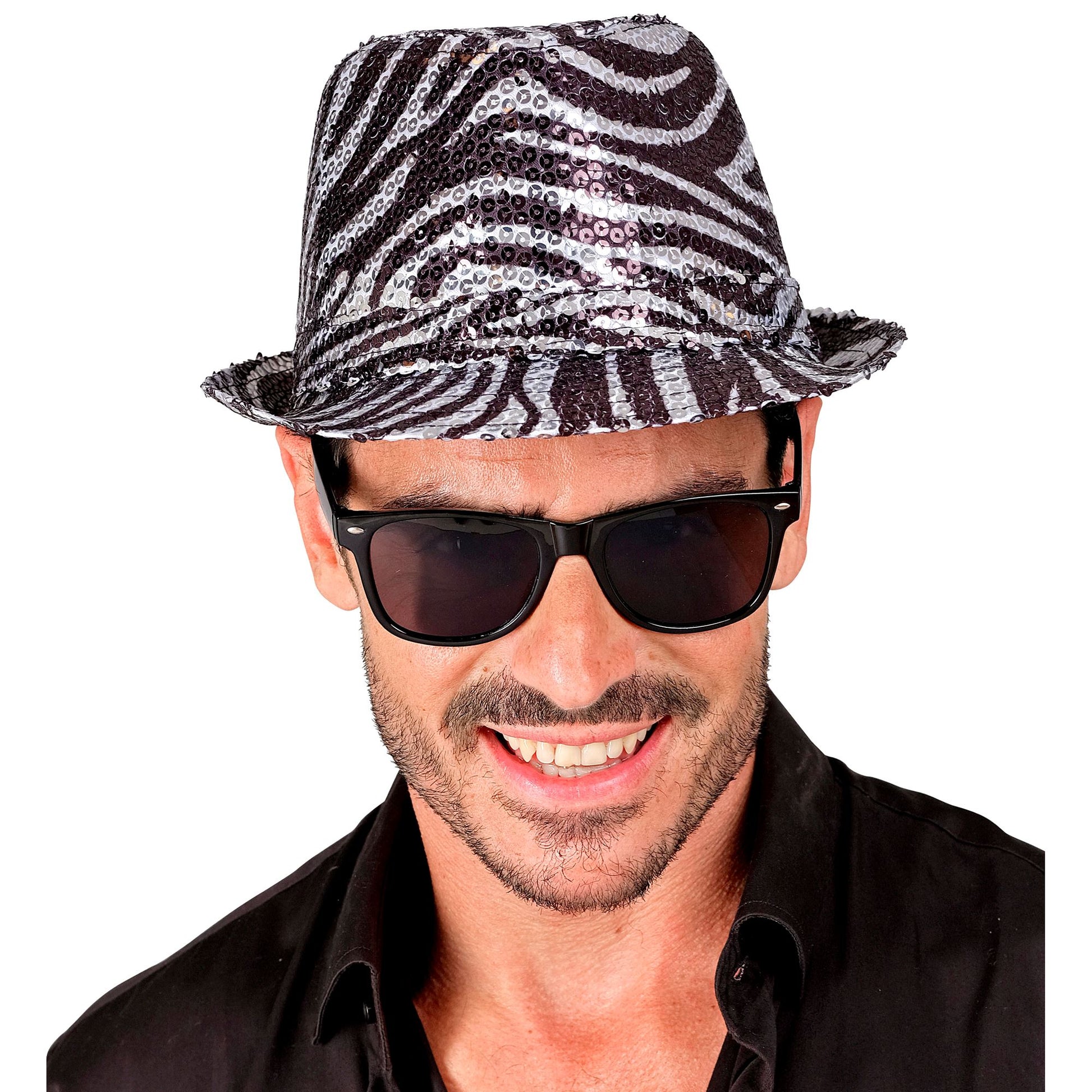 "PAILLETTEN FEDORA IN ZEBRAMUSTER" – Ansicht 4