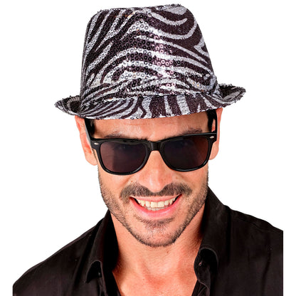 "PAILLETTEN FEDORA IN ZEBRAMUSTER" – Ansicht 4
