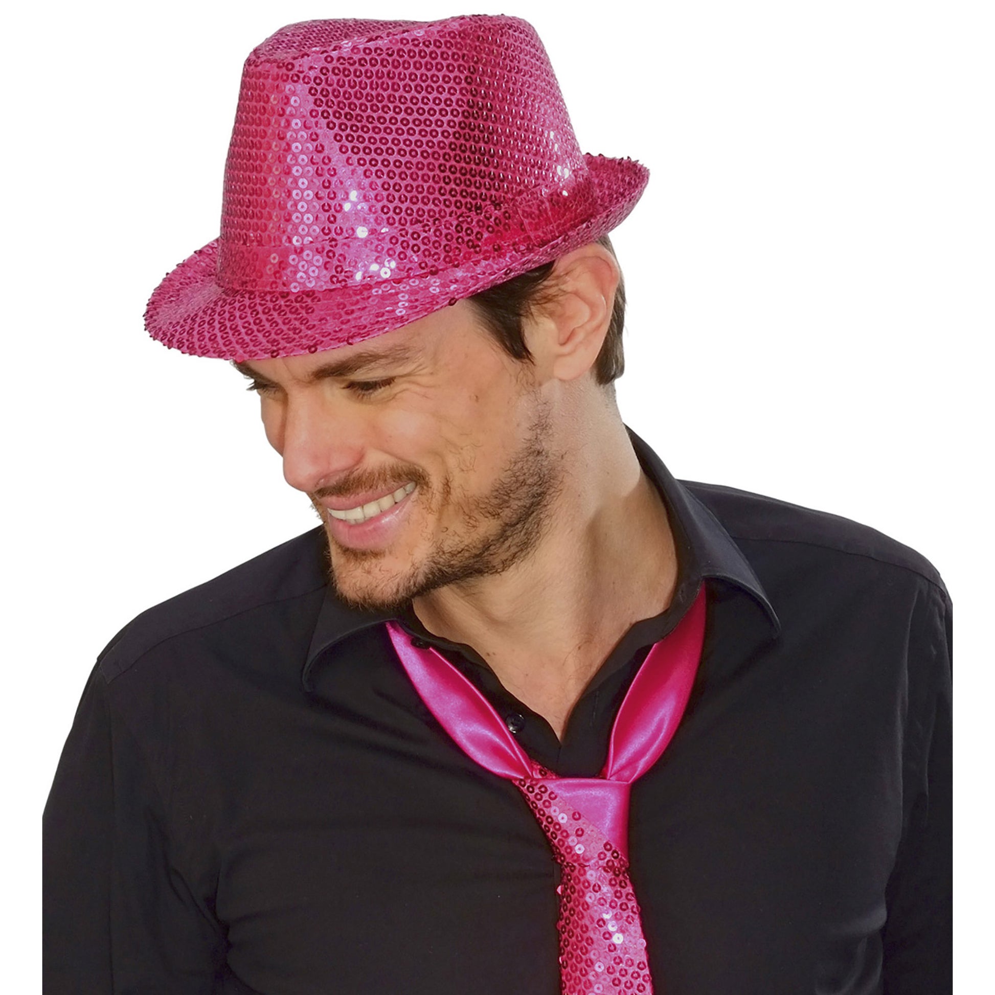 "PAILLETTEN FEDORA - PINK" – Detailansicht