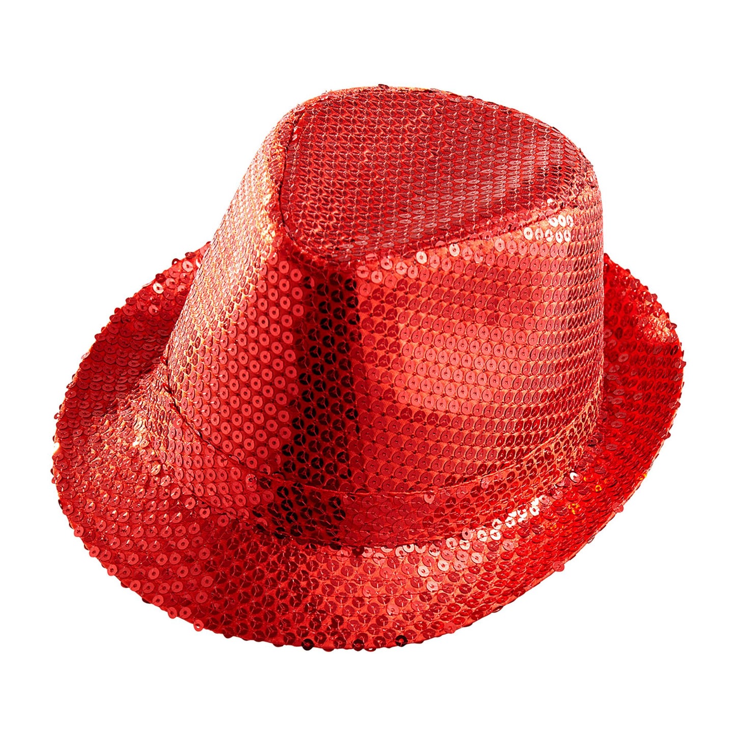 "PAILLETTEN FEDORA - ROT" – Vorderansicht
