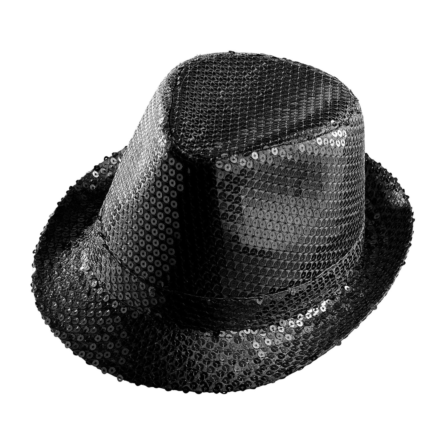 "PAILLETTEN FEDORA - SCHWARZ" – Vorderansicht