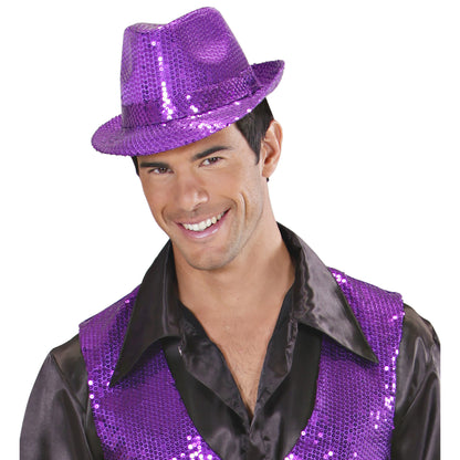 "PAILLETTEN FEDORA - VIOLETT" – Ansicht 4