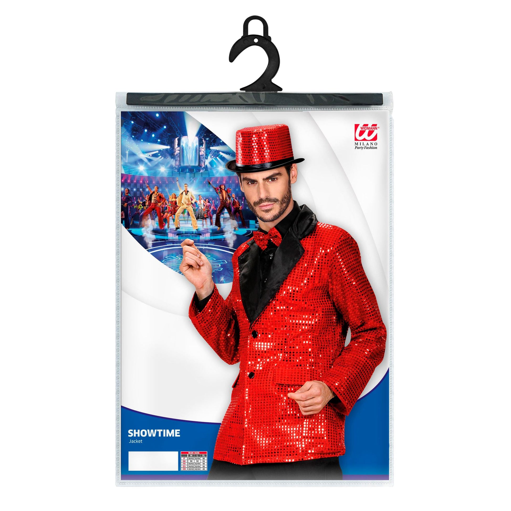 "PAILLETTENJACKE MIT KRAGEN AUS SATIN - ROT" – Ansicht 3