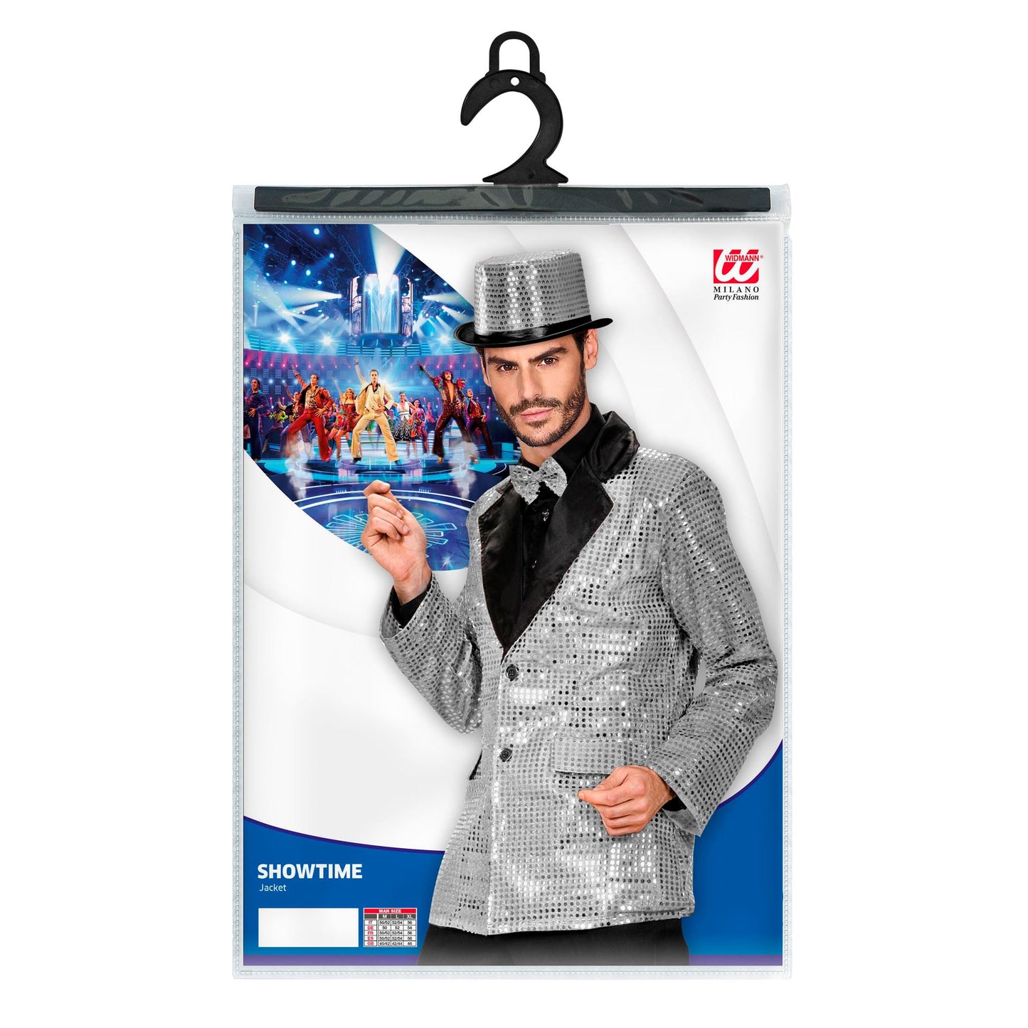 "PAILLETTENJACKE MIT KRAGEN AUS SATIN - SILBER" – Ansicht 3