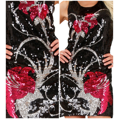 "PAILLETTENKLEID BLUMEN" – Ansicht 3