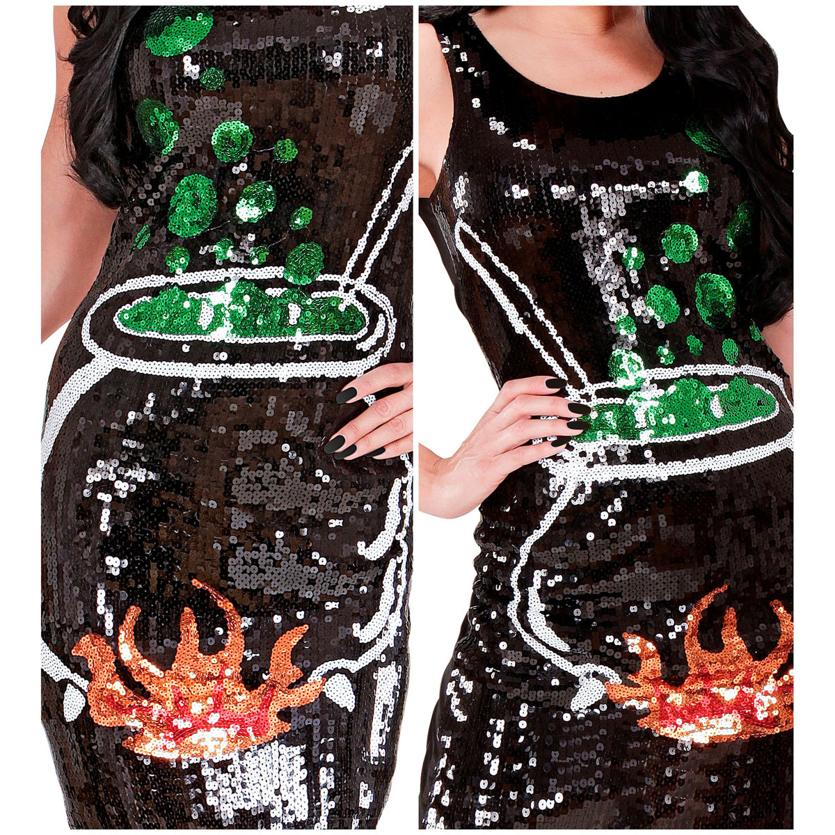 "PAILLETTENKLEID HEXE" – Ansicht 3
