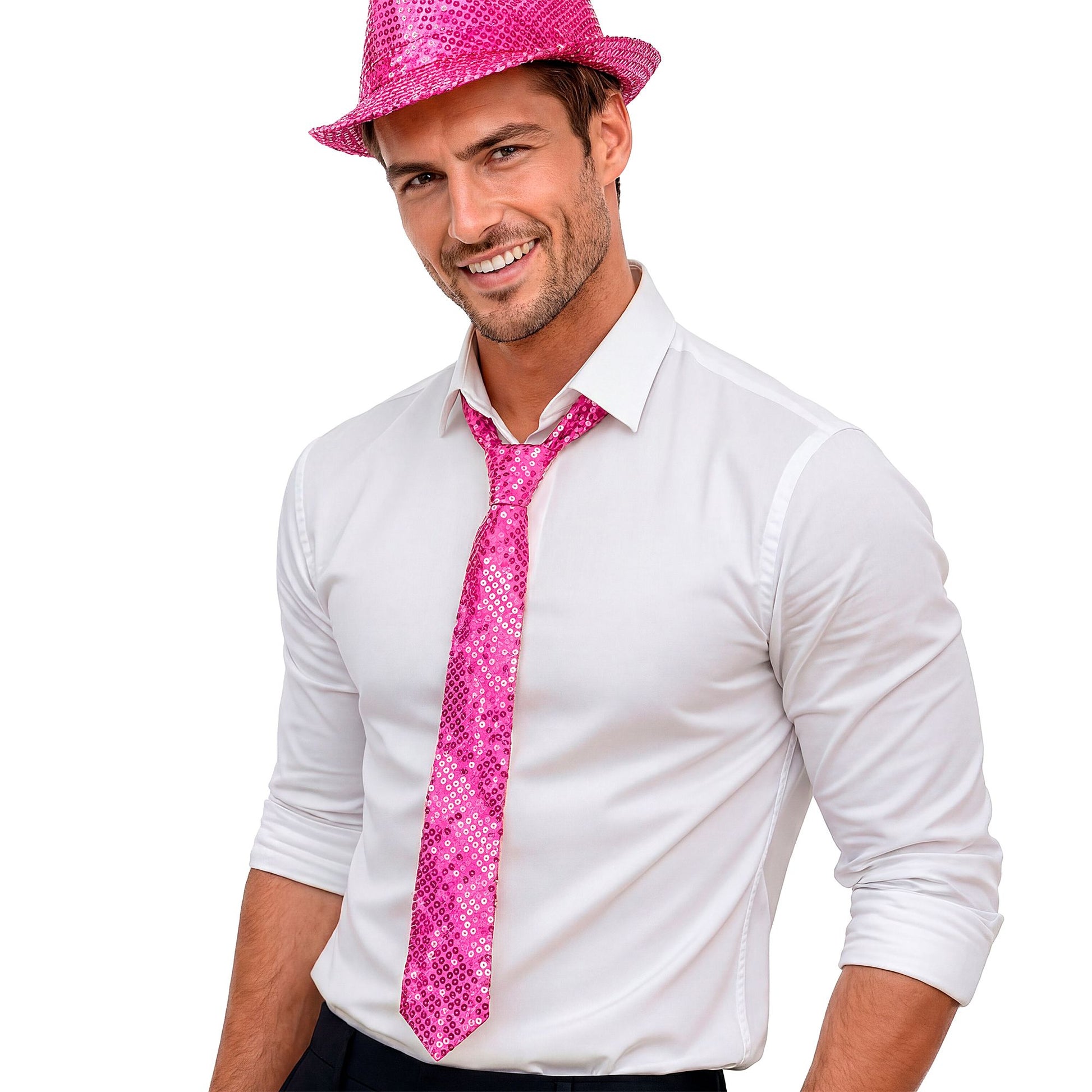"PAILLETTENKRAWATTE PINK" – Ansicht 4