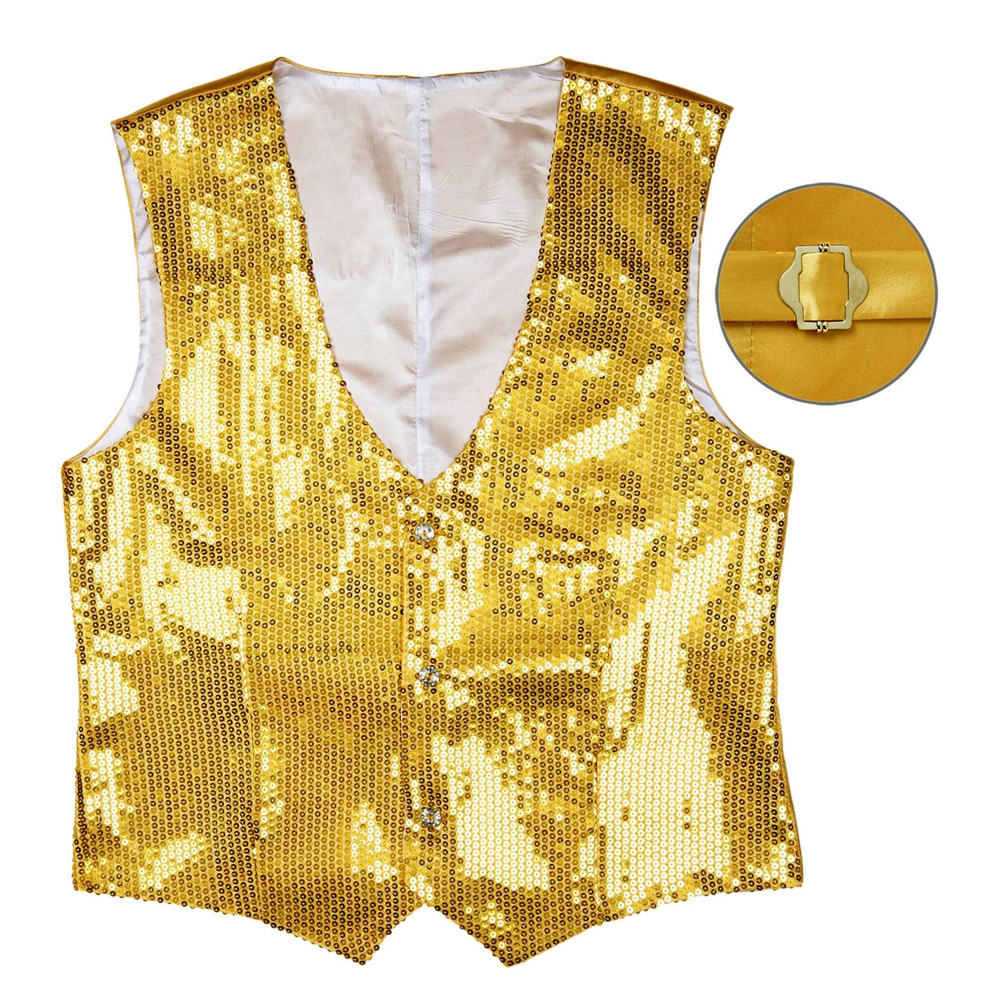 "PAILLETTENWESTE GOLD" für Herren – Detailansicht