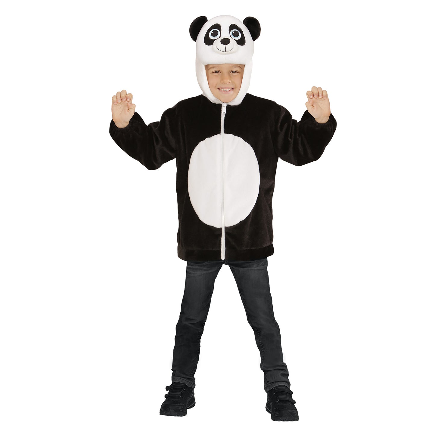 "PANDA SOFT PLÜSCHKOSTÜM" (Jacke mit Kapuze) – Vorderansicht
