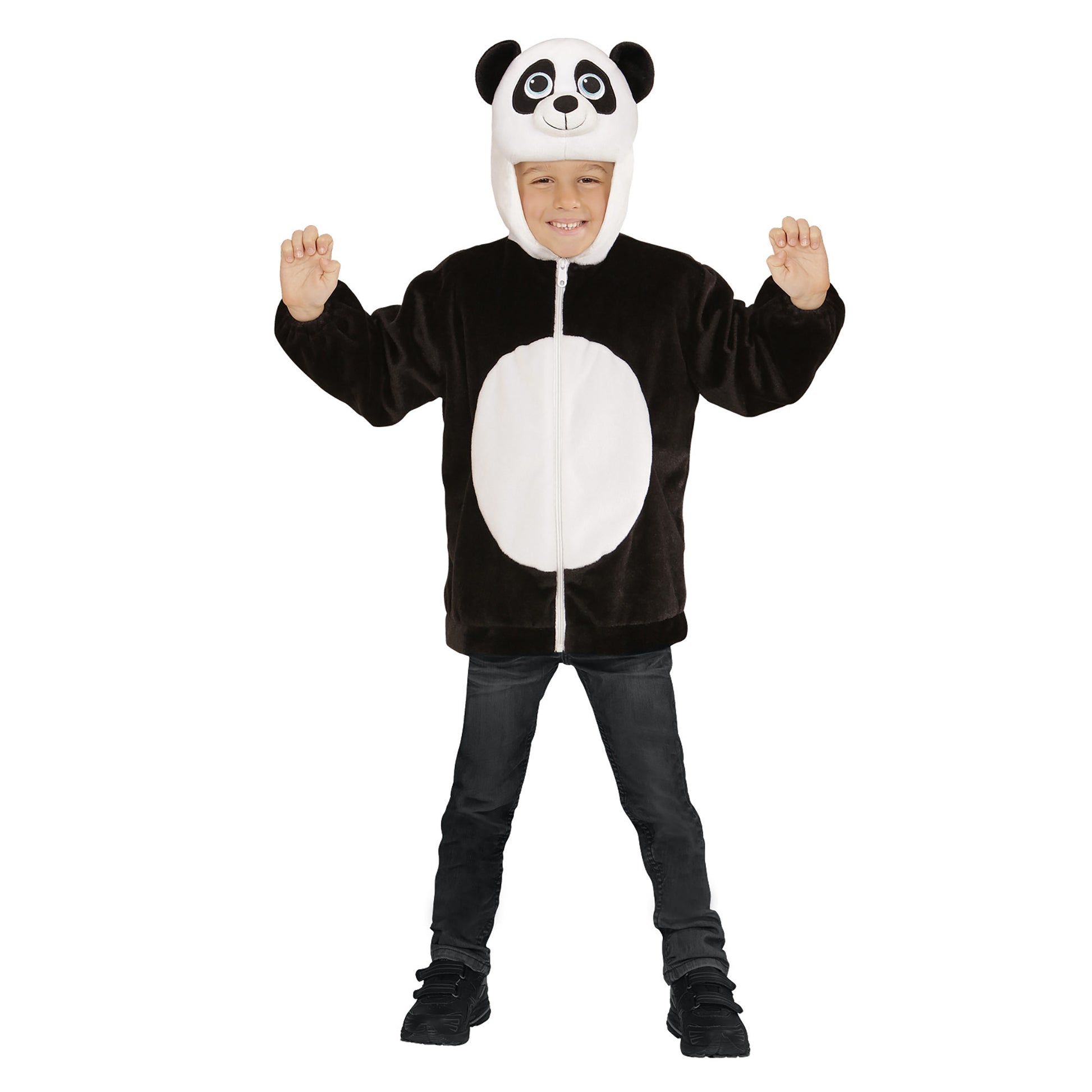 "PANDA SOFT PLÜSCHKOSTÜM" (Jacke mit Kapuze) – Vorderansicht