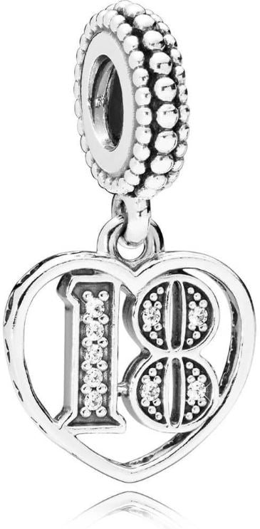 PANDORA 18TH CELEBRATION DANGLE CHARM 797262CZ Schmuck Silber Silver 925°