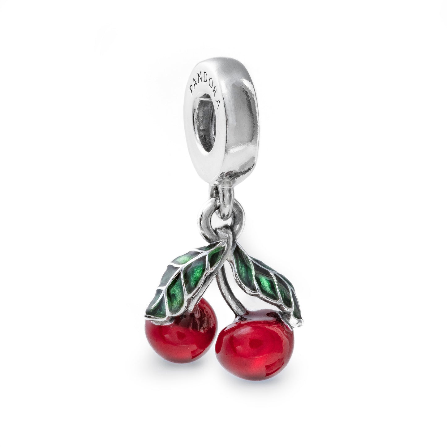 PANDORA ASYMMETRICAL CHERRY FRUIT DANGLE CHARM 791583C01 Schmuck Silber Silver 925° -