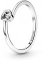PANDORA CLEAR TILTED HEART SOLITAIRE RING 199267C02-60 Schmuck Silber Silver 925° ansicht-3