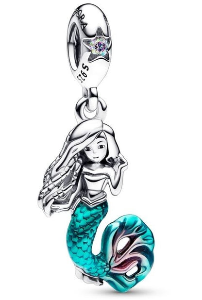 PANDORA DISNEY THE LITTLE MERMAID ARIEL DANGLE CHARM 792695C01 Schmuck Silber Silver 925°