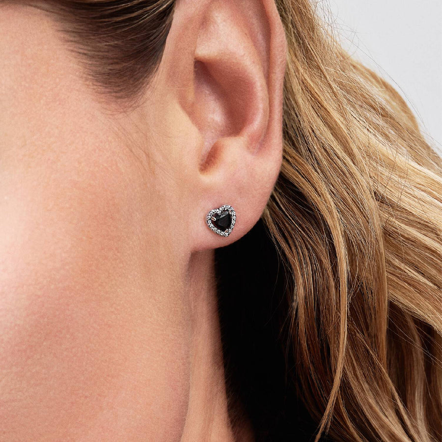 PANDORA ELEVATED HEART STUD EARRINGS 298427C03 Schmuck Silber Silver 925° ansicht-2
