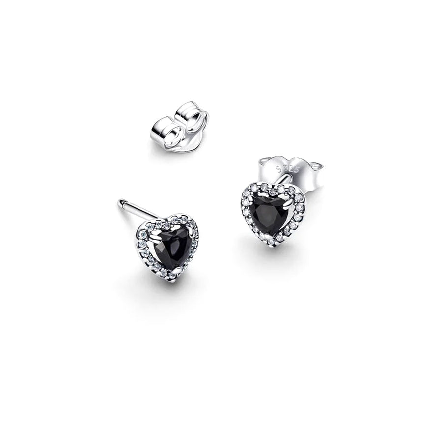 PANDORA ELEVATED HEART STUD EARRINGS 298427C03 Schmuck Silber Silver 925°