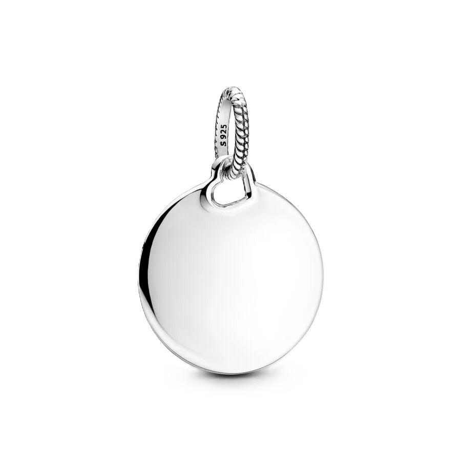 PANDORA ENGRAVABLE ROUND TAG DANGLE CHARM 398610C00 Schmuck Silber Silver 925°